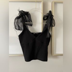 Zara Bow Strap Cropped Top